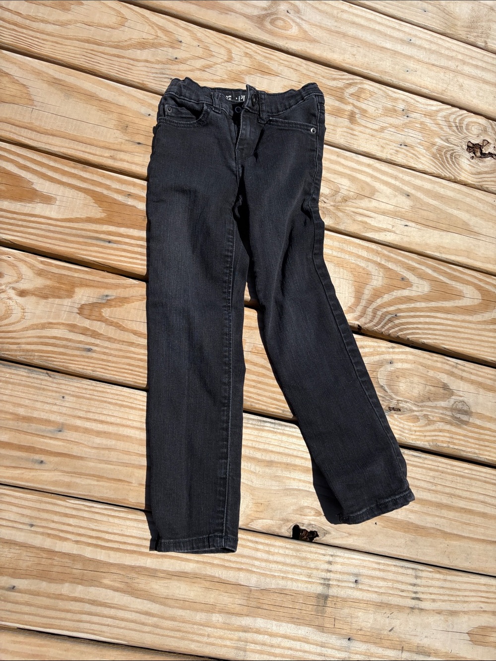 The Children's Place Black Straight Leg Jeans 6 slim